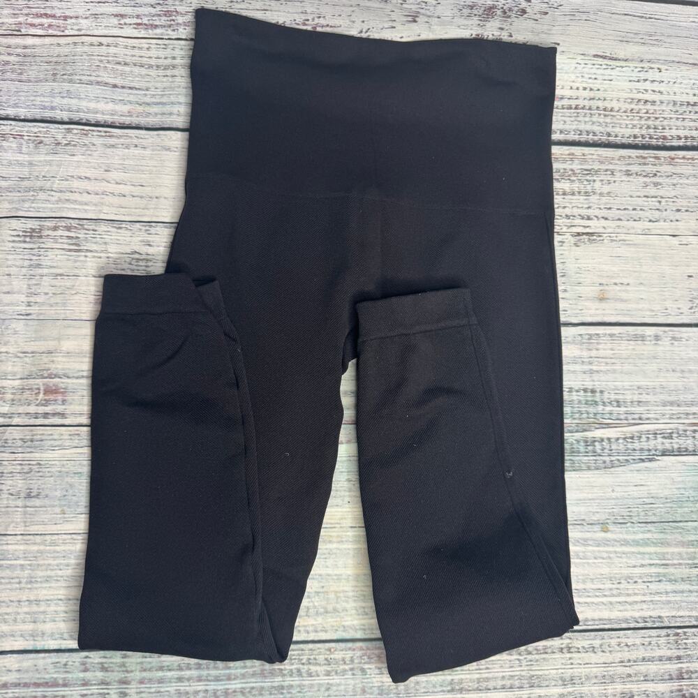 Spanx Black Tummy Control Compression Leggings Sm